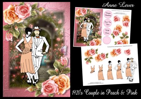 1920's Couple in Peach & Pink Mini Kit