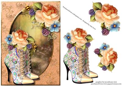 Paisley Boots & Peach Roses