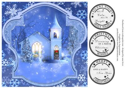 Snowy Christmas Church