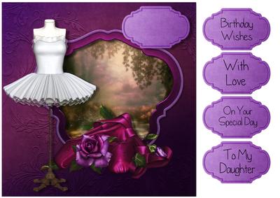 Ballet Dress & Purple Shoes with Roses