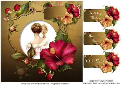 Vintage Reflection with Flowers & Wild Berries