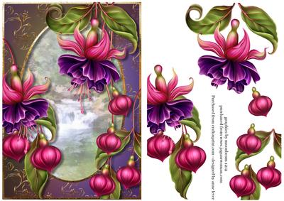 Fabulous Fuschias + Decoupage