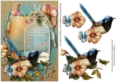 Shabby Chic Bird & Birdcage
