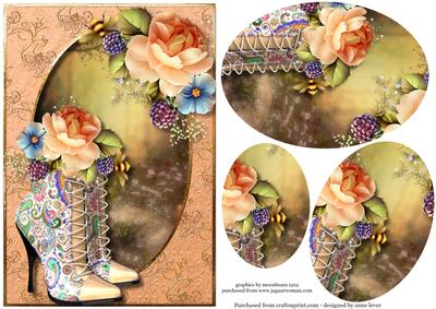 Paisley Boots & Peach Roses Pyramid