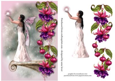 The Sparkle Fairy with Gorgeous Fuschias