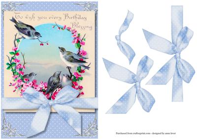 Vintage Birthday Blessing Topper