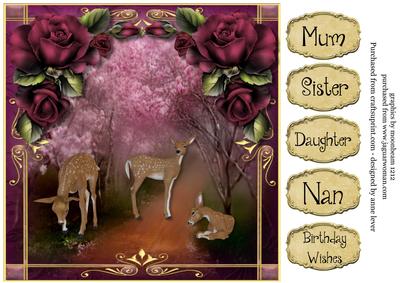 Fawns in the Blossom Wood