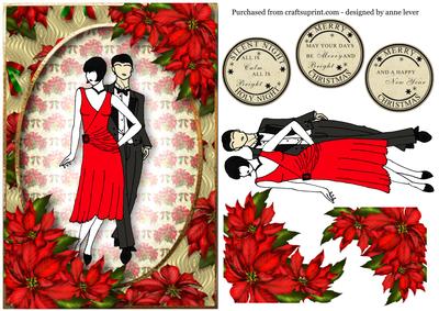 1920's Poinsettia Christmas