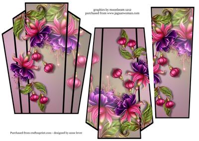 Art Deco Stacker Topper - Fuschias