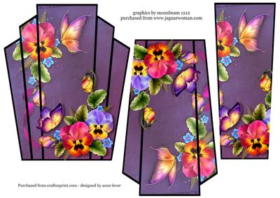 Art Deco Stacker Topper - Bright Pansies