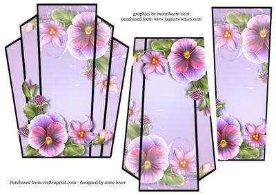 Art Deco Stacker Topper - Pastel Pansies