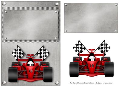 Red Formula 1 Racing Blank Topper