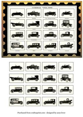 Vintage Car Silhouettes + Easy Layers