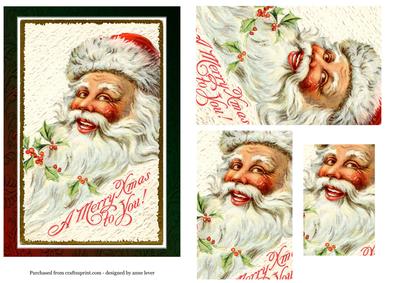 Vintage Santa - a Merry Christmas to You
