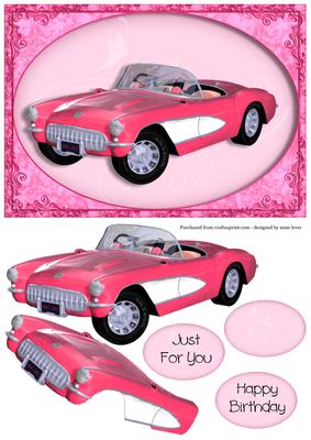 Hot Pink Chevrolet Corvette