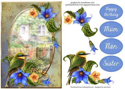 Beautiful Green Bird at Rose Cottage