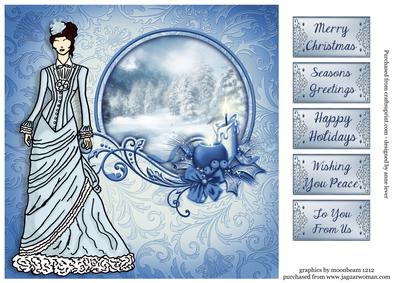 Victorian Ice Blue Christmas - Quick Topper