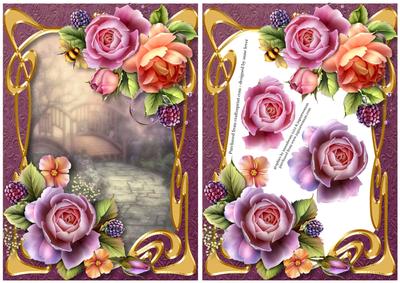 Art Nouveau Scenic English Roses