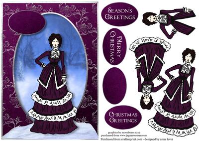 Purple Victorian Christmas + Decoupage