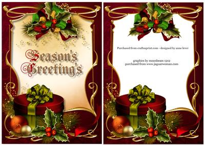 Red & Green Art Nouveau Christmas