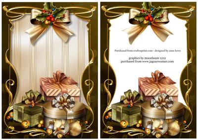 Green & Gold Art Nouveau Christmas