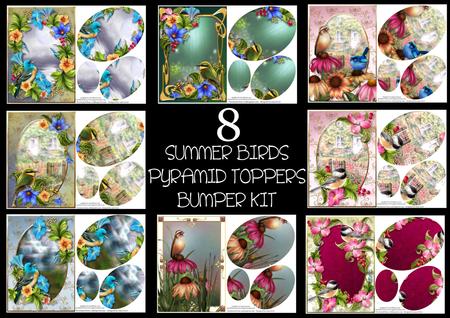 8 Summer Bird Pyramid Toppers Bumper Kit