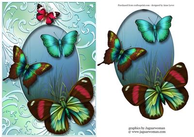 Gorgeous Butterflies on a Shimmering Frame