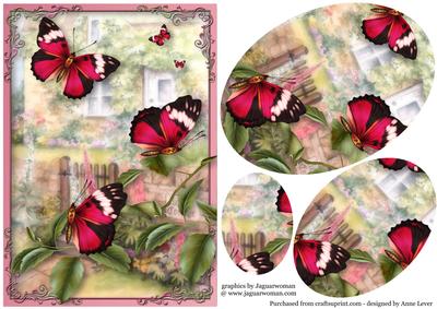 Butterfly at Rose Cottage Pyramid Topper
