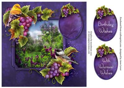 Summer Lilac Field + Beautiful Birds