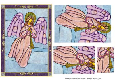 Christmas Stained Glass Angel - Pyramid