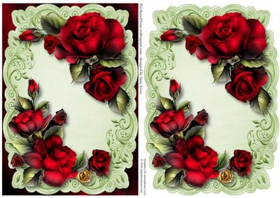 Red Drama Roses Topper & Plaque