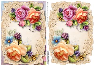 Gorgeous Peach Roses Topper & Plaque