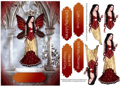 Beautiful Fiery Red Faery
