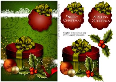 Moss & Cranberry Christmas Gift Box