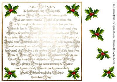 Ink Saver Quick Card - Hark the Herald Angels Sing