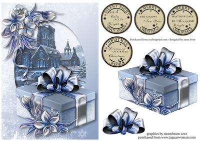 Christmas Gift Box & Winter Flowers
