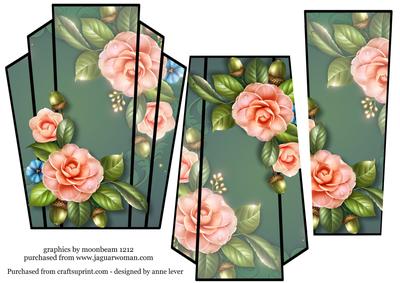 Art Deco Stacker Topper - Peach Camellias