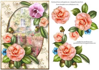 Peach Camellias at the Rose Cottage