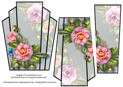 Art Deco Stacker Topper - Camellias