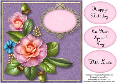 Beautiful Camellia Large Square Topper