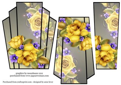 Art Deco Stacker Topper - Yellow Roses