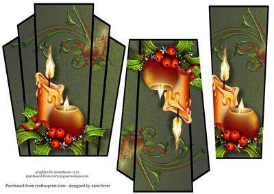 Art Deco Christmas Stacker Topper - Candles