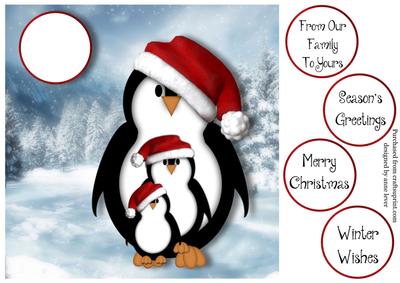 Penguin Family Christmas