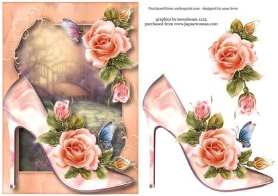 Peach Stiletto & Gorgeous Peach Roses