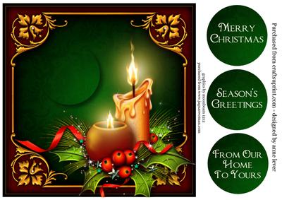 Traditional Christmas Candles - Green