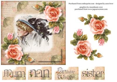 Gorgeous Vintage Portrait with Roses
