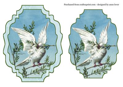 Gorgeous White Dove - Shaped Christmas Topper