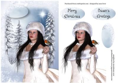 Lady Winter with a Christmas Robin