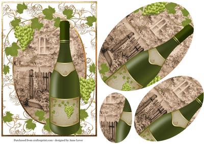Wine, Vines & Sepia Cottage - Pyramid Topper