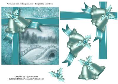 Christmas Sparkle Snowy Bridge Scene